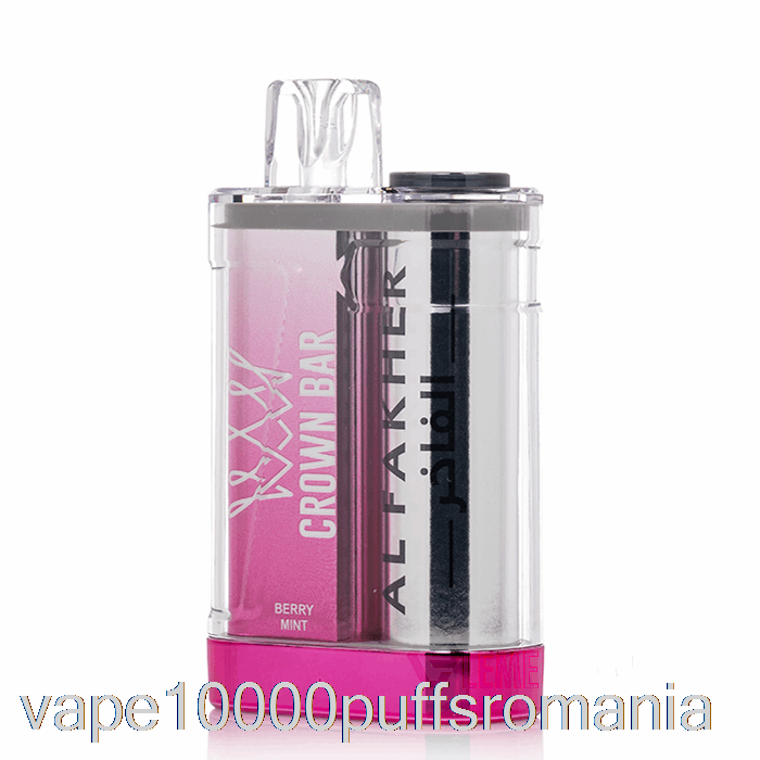Vape Romania Al Fakher Crown Bar Crystal 9000 De Unică Folosință Berry Mint